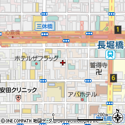 大阪府大阪市中央区東心斎橋1丁目13-32周辺の地図
