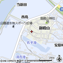 愛知県田原市御殿山105周辺の地図