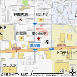岡山市立　東公民館周辺の地図