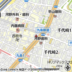 みずほ銀行九条支店周辺の地図