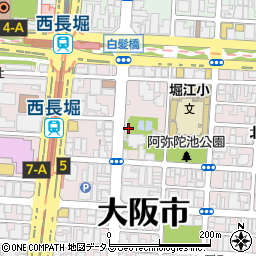 大阪府大阪市西区北堀江3丁目周辺の地図