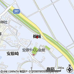 愛知県田原市豊島町傾城周辺の地図
