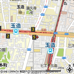 三菱ＵＦＪ銀行玉造支店周辺の地図