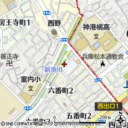 兵庫県神戸市長田区七番町周辺の地図
