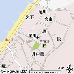 愛知県田原市野田町段21周辺の地図