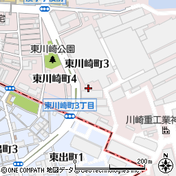 兵庫県神戸市中央区東川崎町周辺の地図