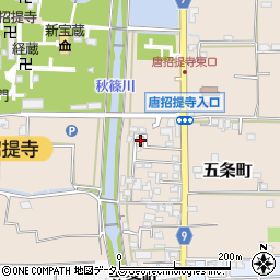 奈良県奈良市五条町4-19周辺の地図