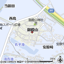 愛知県田原市御殿山82周辺の地図