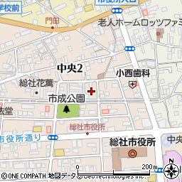 岡山県総社市中央2丁目13周辺の地図