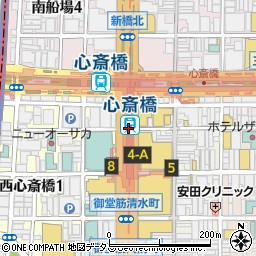 大阪府大阪市中央区周辺の地図
