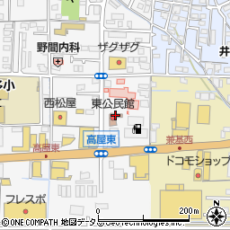 岡山市立東公民館周辺の地図