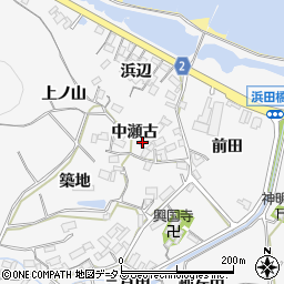 愛知県田原市仁崎町中瀬古周辺の地図