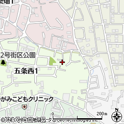 奈良県奈良市五条西1丁目11-17周辺の地図