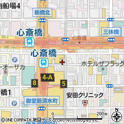 Ｇａｐストア心斎橋店周辺の地図