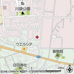 静岡県磐田市川袋2002-17周辺の地図
