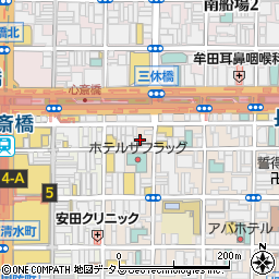 cafe & bar gleam 心斎橋店周辺の地図