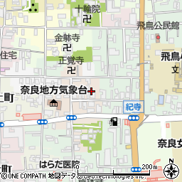 奈良県奈良市西紀寺町29周辺の地図