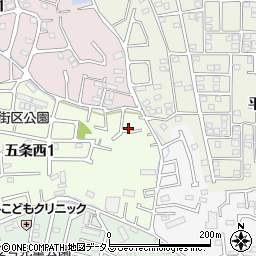 奈良県奈良市五条西1丁目1周辺の地図