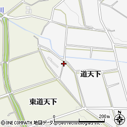愛知県豊橋市西七根町道天下周辺の地図