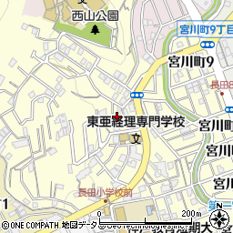 兵庫県神戸市長田区西山町周辺の地図