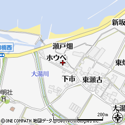 愛知県田原市仁崎町ホウベ周辺の地図