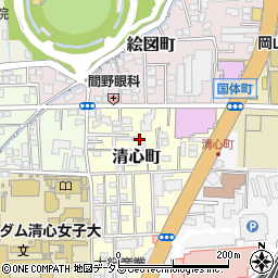 岡山県岡山市北区清心町周辺の地図