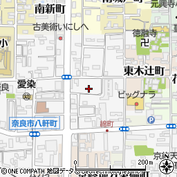 奈良県奈良市十三軒町周辺の地図