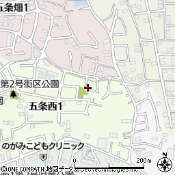 奈良県奈良市五条西1丁目11-5周辺の地図
