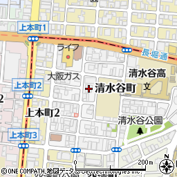 大阪酒販会館ライフコート清水谷周辺の地図