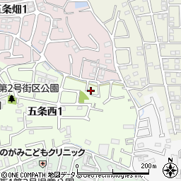 奈良県奈良市五条西1丁目11周辺の地図
