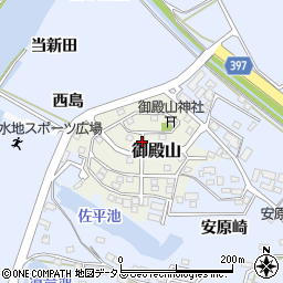 愛知県田原市御殿山周辺の地図