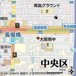 ローソン長堀橋店周辺の地図