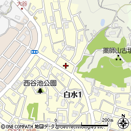 兵庫県神戸市西区白水1丁目45周辺の地図