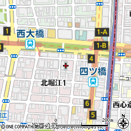東横ＩＮＮ大阪心斎橋西周辺の地図