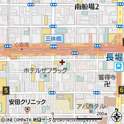 ダーツカフェガーデン 心斎橋周辺の地図
