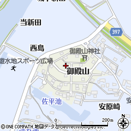 愛知県田原市御殿山43周辺の地図