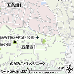 奈良県奈良市五条西1丁目12-4周辺の地図