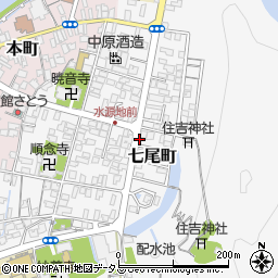 島根県益田市七尾町周辺の地図