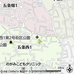 奈良県奈良市五条西1丁目12-2周辺の地図