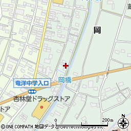 静岡県磐田市岡888-1周辺の地図