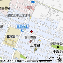 カーサ王塚台周辺の地図