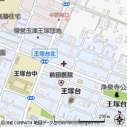 カーサ王塚台周辺の地図