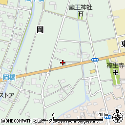 静岡県磐田市岡169周辺の地図