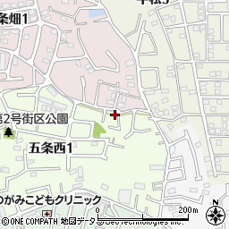奈良県奈良市五条西1丁目11-10周辺の地図
