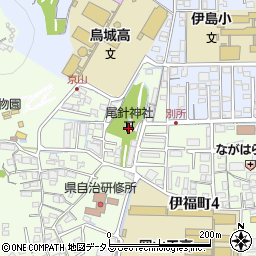 尾針神社周辺の地図