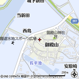 愛知県田原市御殿山66周辺の地図