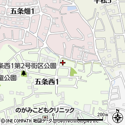 奈良県奈良市五条西1丁目12-7周辺の地図