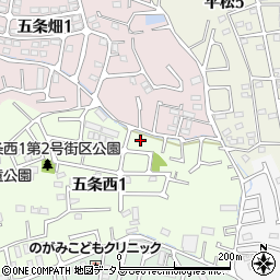 奈良県奈良市五条西1丁目12周辺の地図