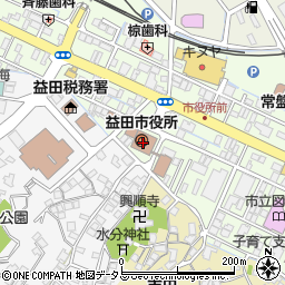 益田市役所政策企画局　人口拡大課定住促進係周辺の地図