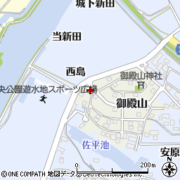 愛知県田原市御殿山74周辺の地図